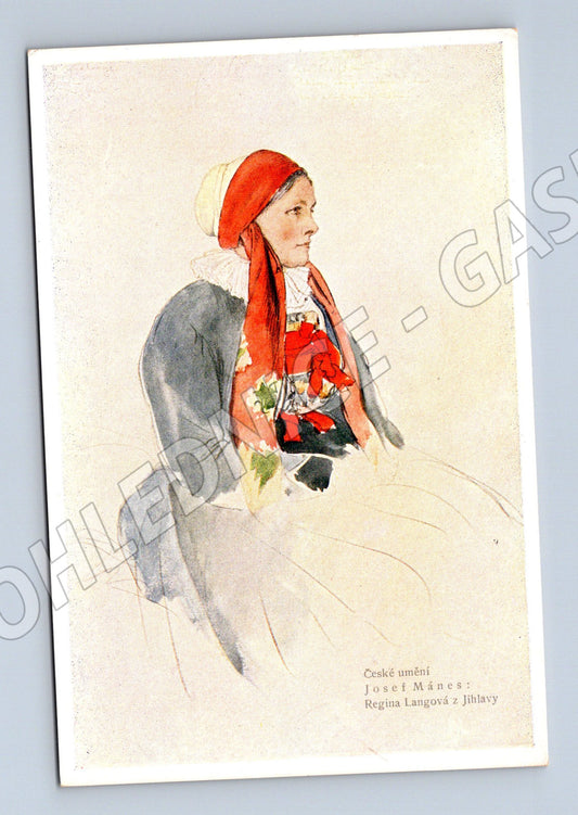 Postcard Regina Langová Jihlava Mánes (M8865)
