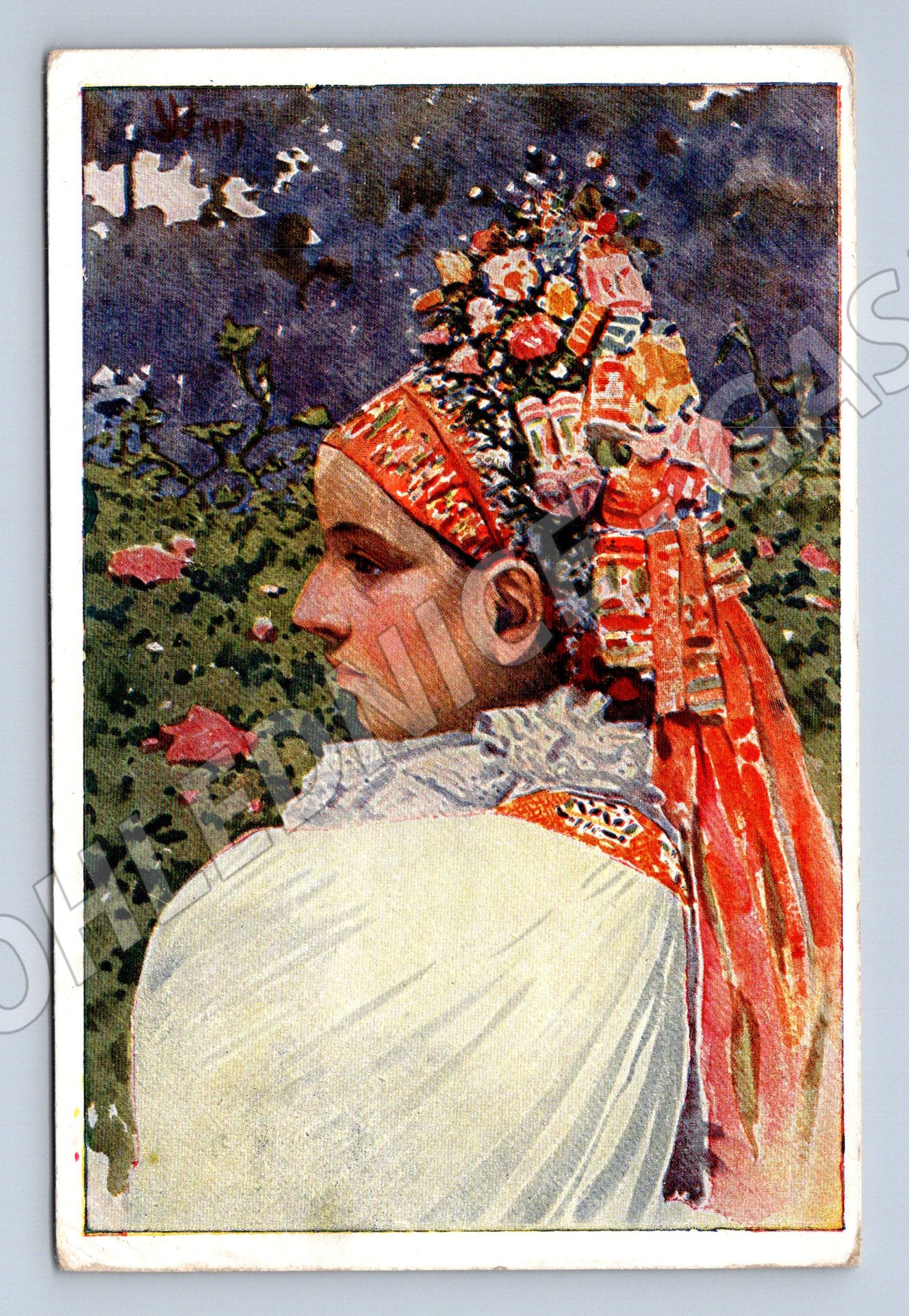 Postcard Uprka Bride from Hroznová Lhota (M8868)