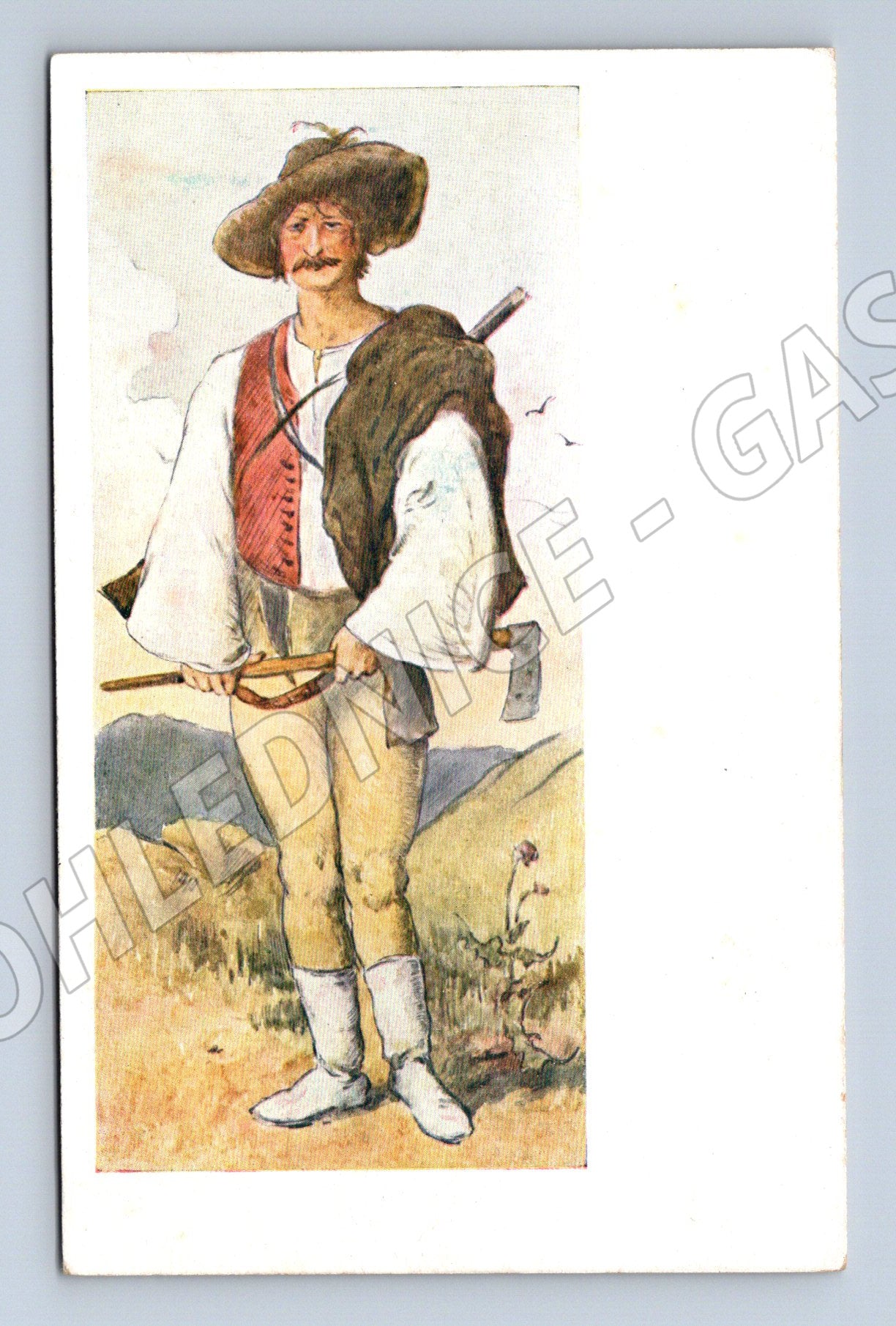 Postcard Ondráš M Aleš Pustevny folklore (M8871)