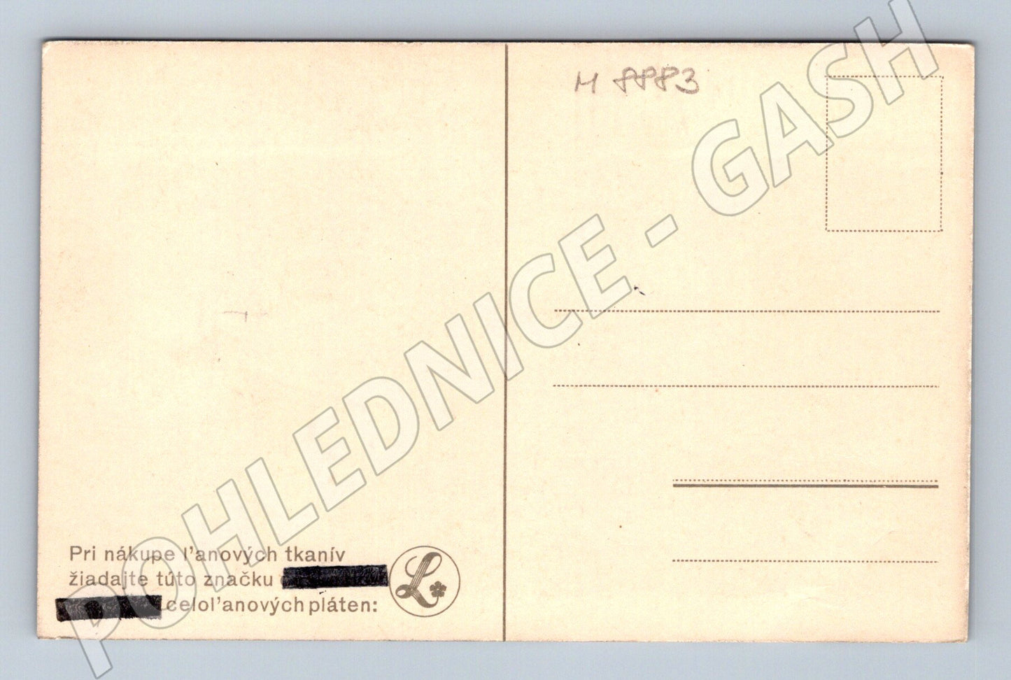 Postcard Slovak housewife spun flax (M8883)
