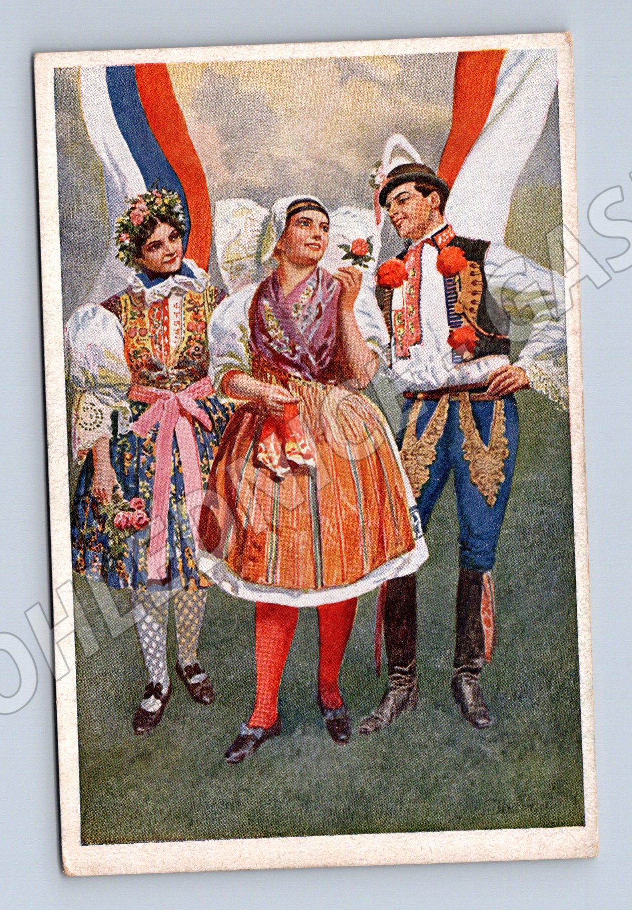 Postcard Czech costume according to J Kočí ethno (M8889)