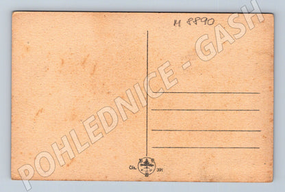 Pohlednice taneční pár v krojích kolor (M8890)