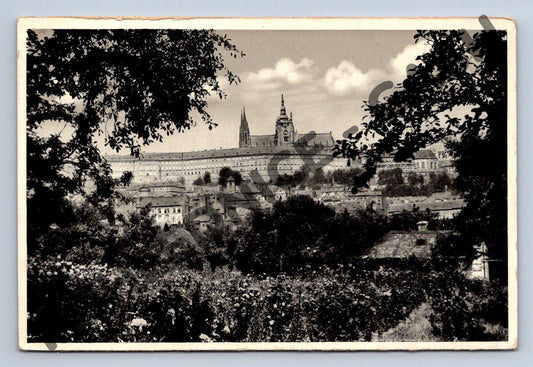 Pohlednice Praha Hradčany Pražský hrad černobílá (M890)