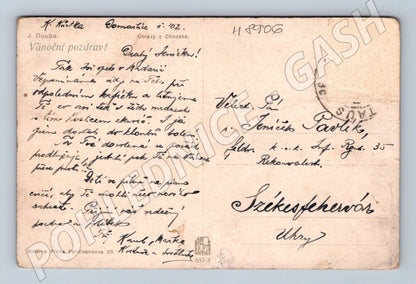 Postcard Chodsko winter costumes ancient ethnography (M8906)
