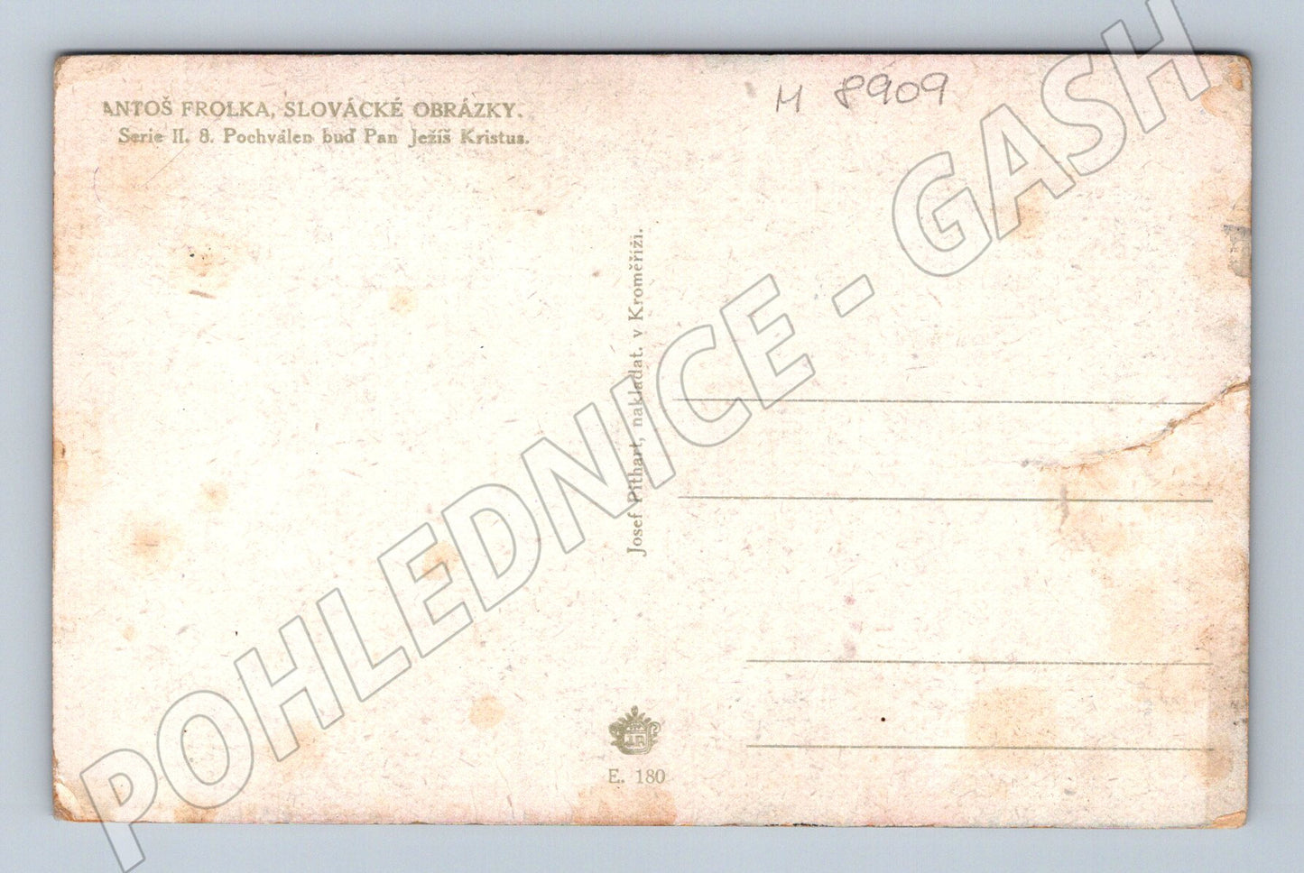 Postcard A Frolka Slovak pictures of ethnography (M8909)