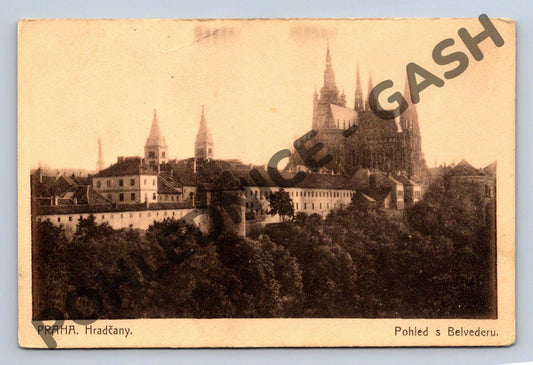 Pohlednice Praha Hradčany Belveder rok 1912 (M891)