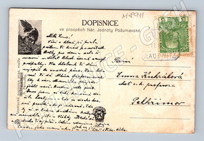 Pohlednice Velikonoce venkov kroje kraslice 1909 (M8911)