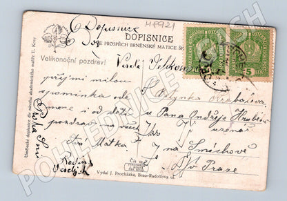 Pohlednice Velikonoce žena v kroji Morava (M8921)