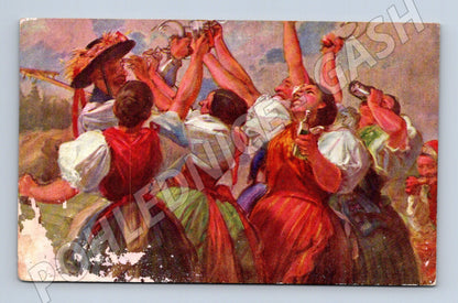 Postcard Obžínky prof. Němejc Minerva Prague (M8922)