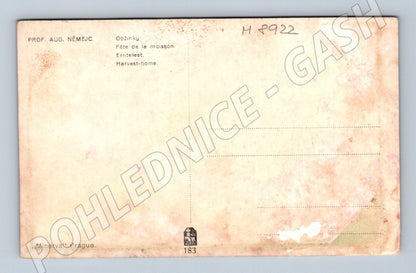 Postcard Obžínky prof. Němejc Minerva Prague (M8922)