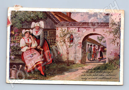 Postcard Czech costume Nymburk RU old (M8925)