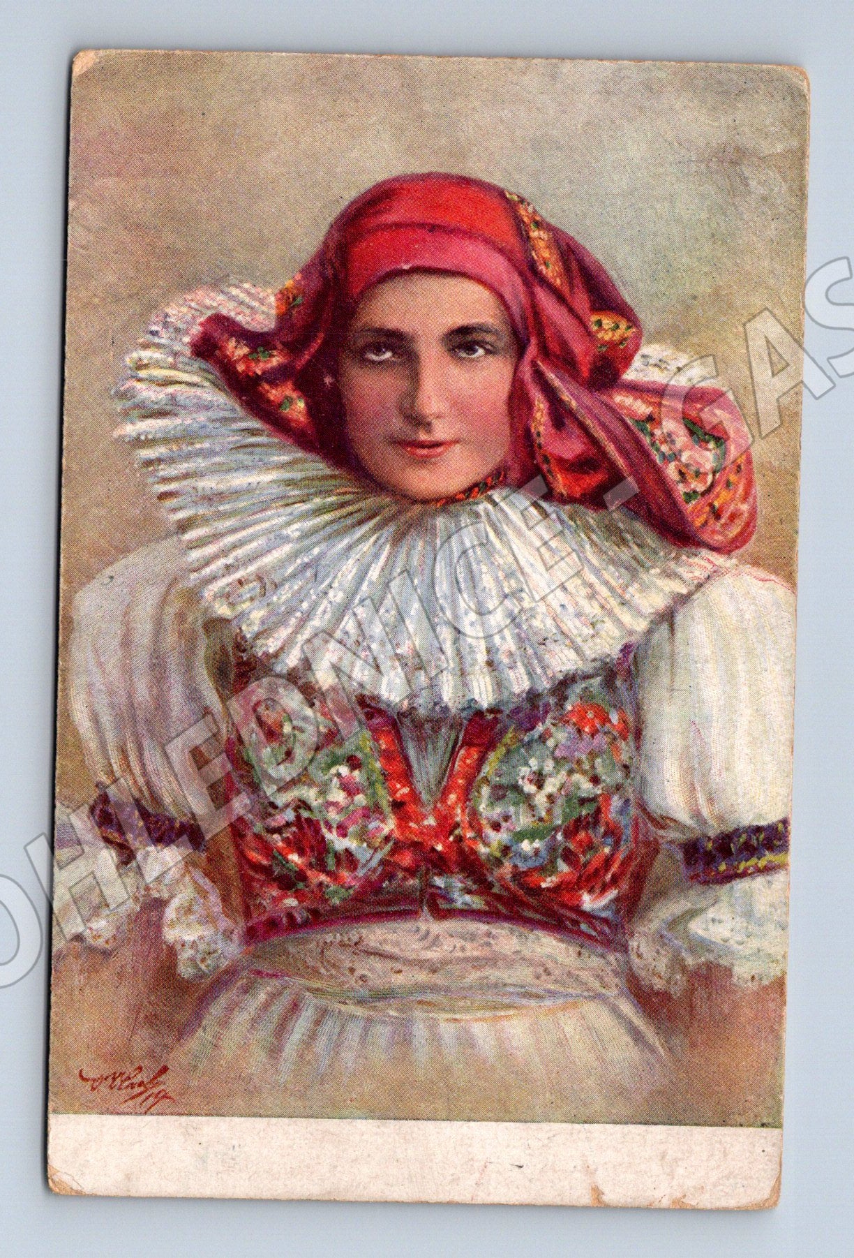 Pohlednice Československý národní kroj malovaný (M8926)