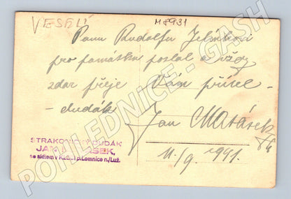 Postcard Strakonice piper Jan Matásek 1941 (M8931)