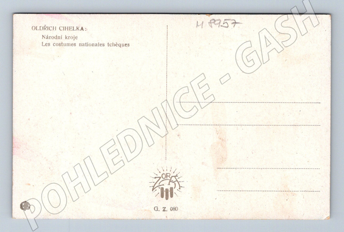 Pohlednice O Cihelka Český národní kroj (M8957)