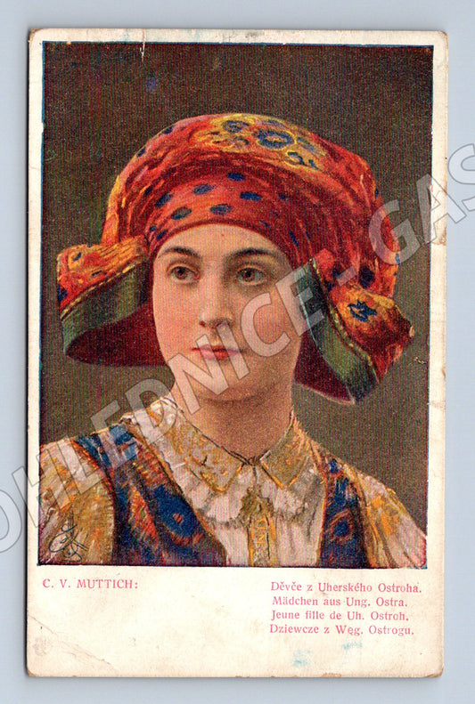 Pohlednice děvče z Uherského Ostrohu 1962 (M8962)