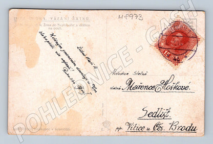 Pohlednice český kroj venkov etno cca 1910 (M8973)