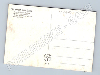 Pohlednice Prodaná nevěsta folklór etnografie (M8987)