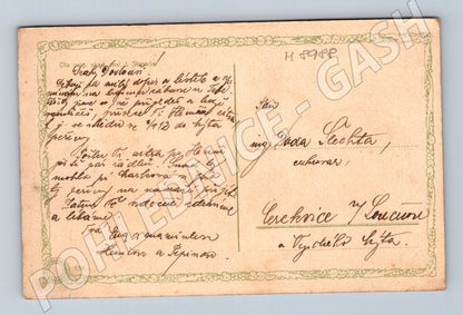 Postcard girl in traditional ethnography old (M8988)