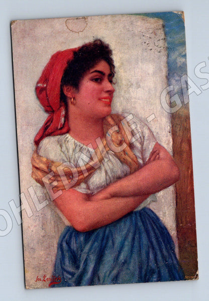 Postcard Ženišek Cheerful mood RU period (M8990)