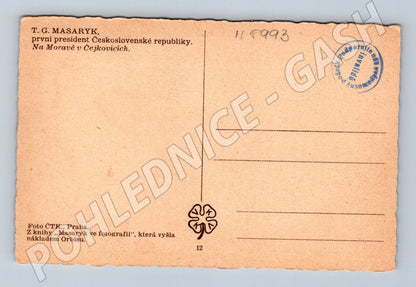Postcard TG Masaryk in Čejkovice folk costumes (M8993)