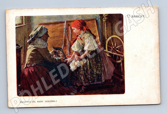 Postcard At Grandma's Chodsko Špillar ethnography (M9000)