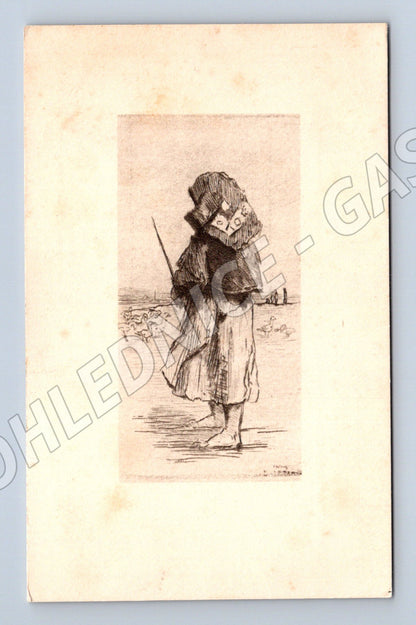 Postcard child in traditional costume Emingerová Diakonie (M9009)