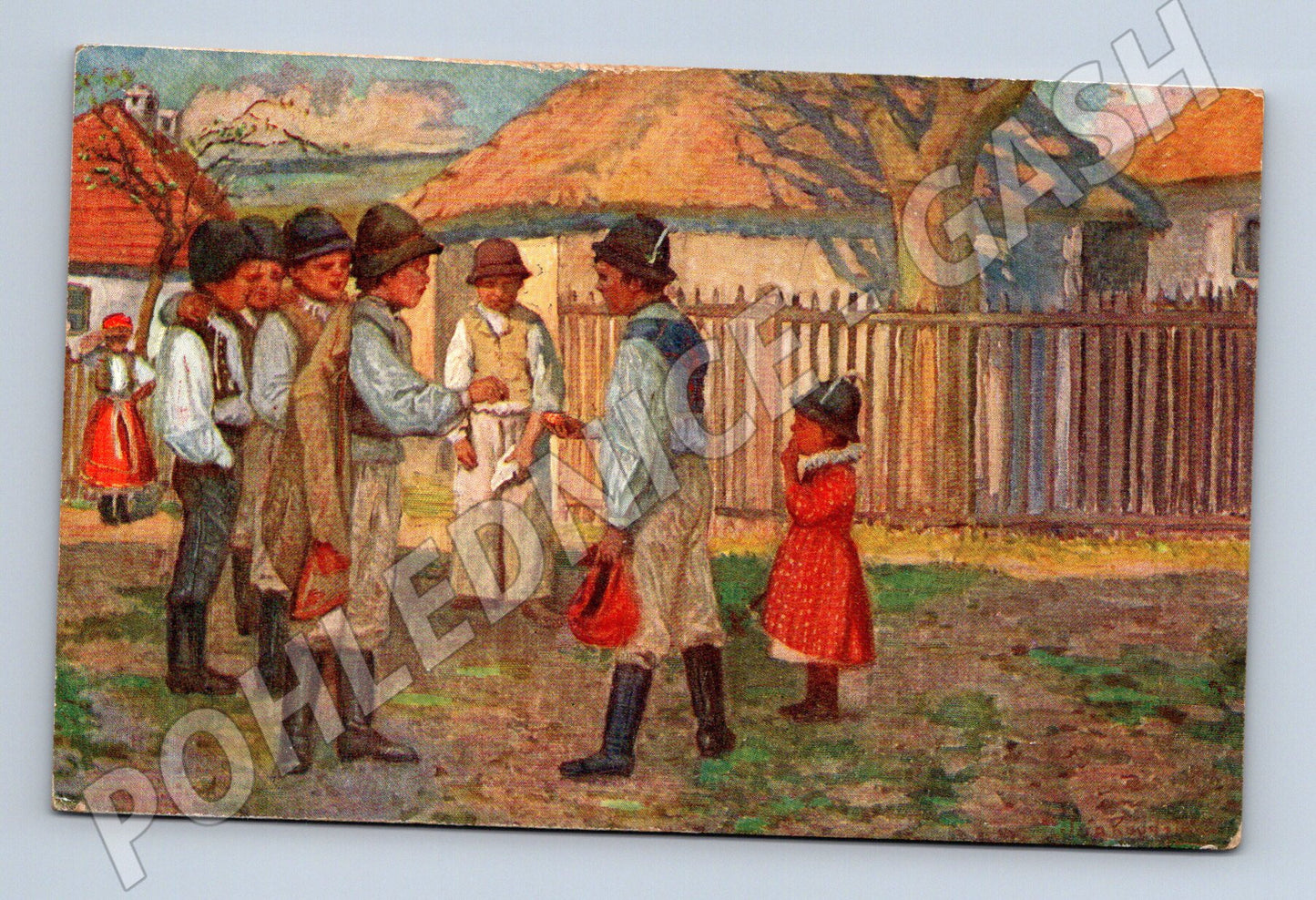 Pohlednice Velikonoce český venkov J Koudelka (M9021)