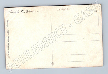 Pohlednice Velikonoce český venkov J Koudelka (M9021)