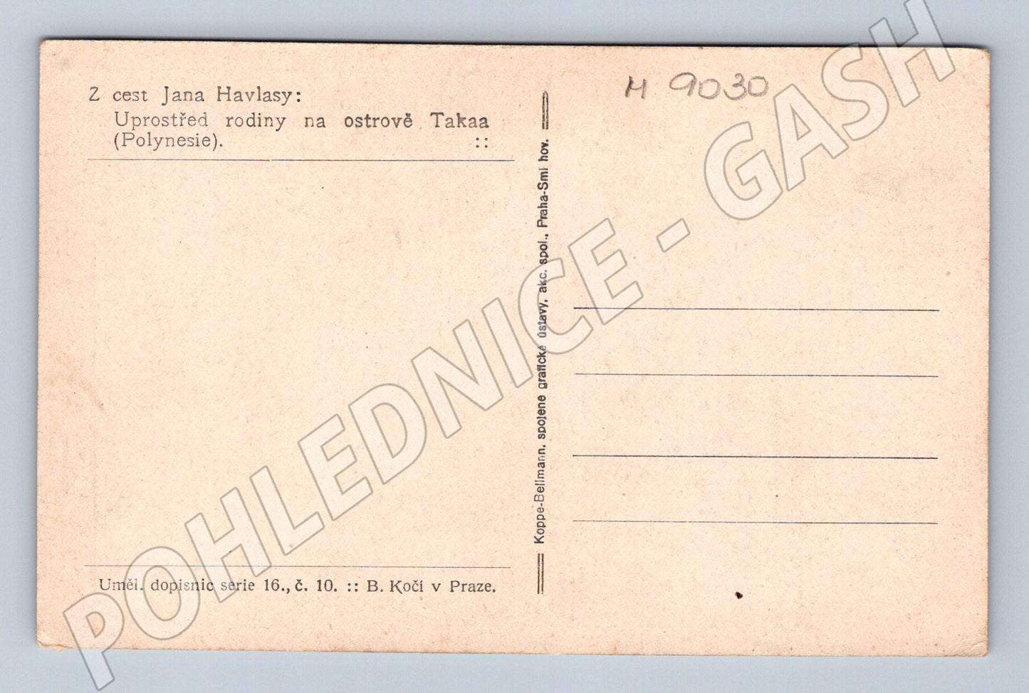 Pohlednice Polynésie Takaa Havlasa etnografie (M9030)