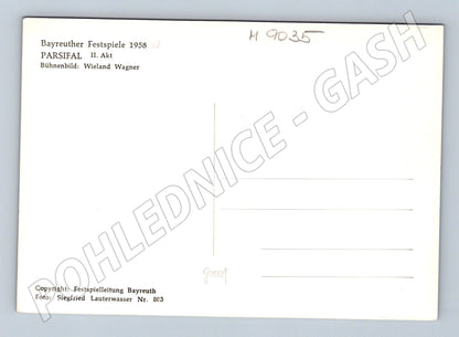 Postcard Bayreuth 1958 Parsifal opera (M9035)