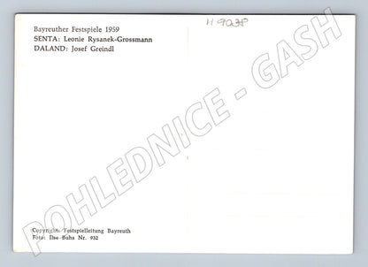 Pohlednice Bayreuth 1959 Rysanek Greindl (M9038)