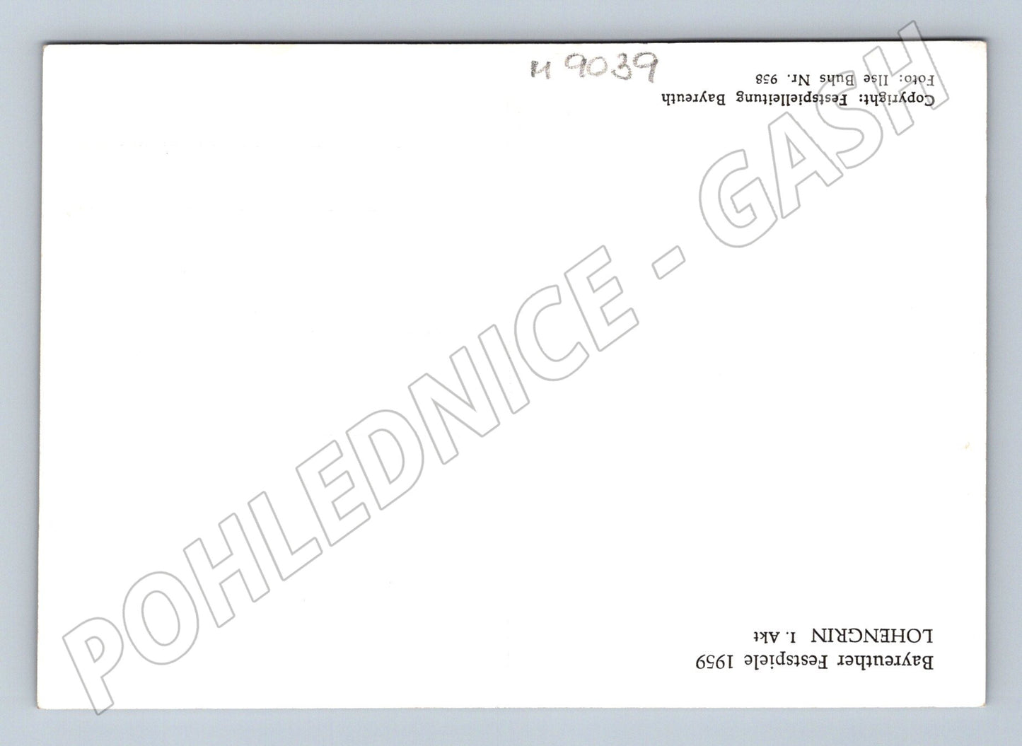 Pohlednice Bayreuth 1959 Lohengrin I akt (M9039)