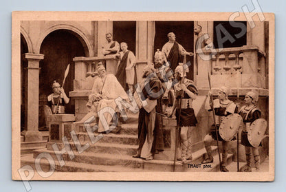 Pohlednice Oberammergau 1922 Ježíš před Pilátem (M9046)