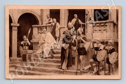 Pohlednice Oberammergau 1922 Ježíš před Pilátem (M9046)