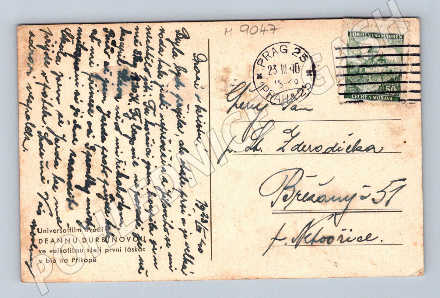 Pohlednice Deanna Durbinová film 1940 (M9047)