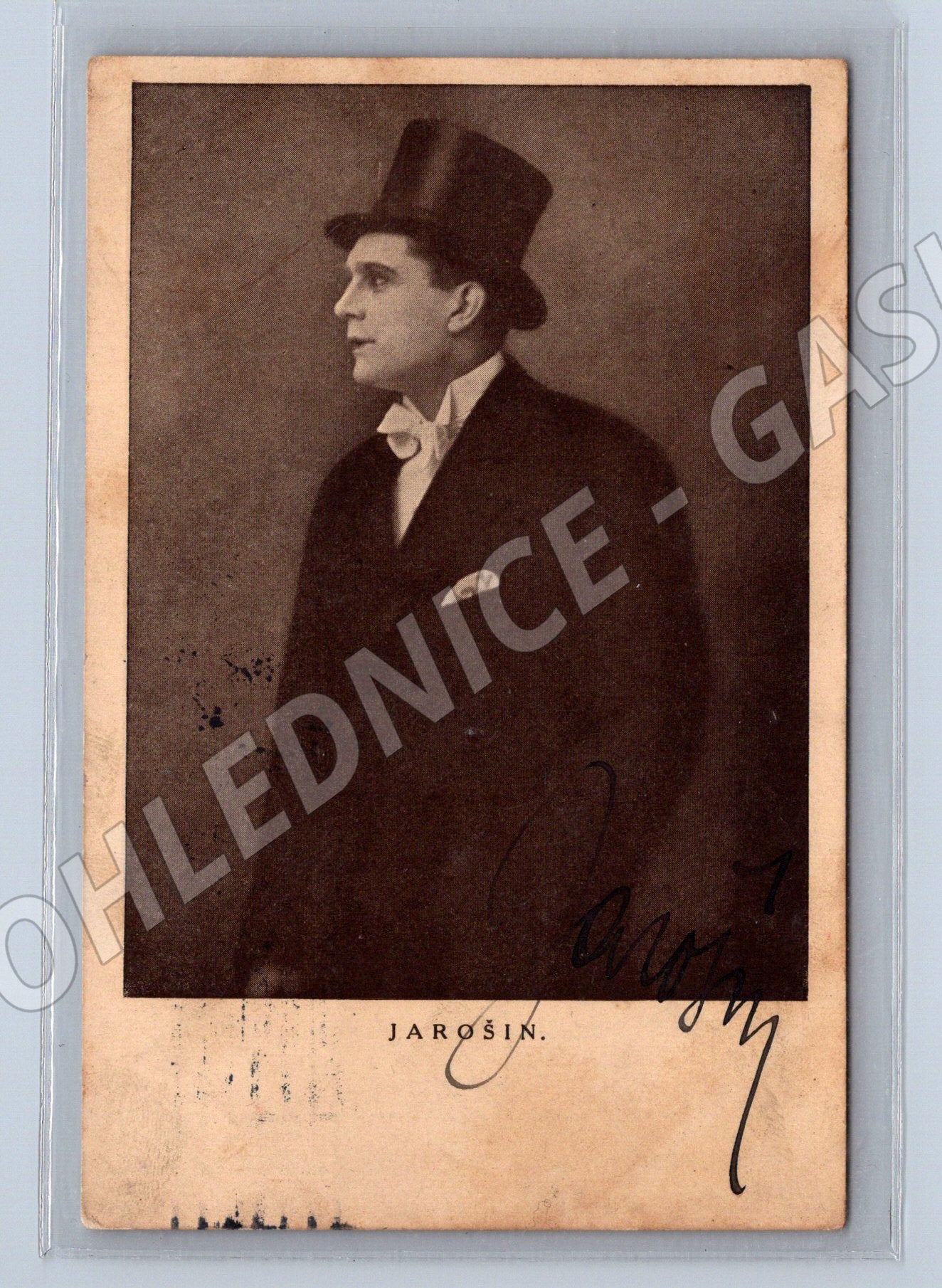 Pohlednice portrét osobnosti Štenc Praha 1921 (M9048)