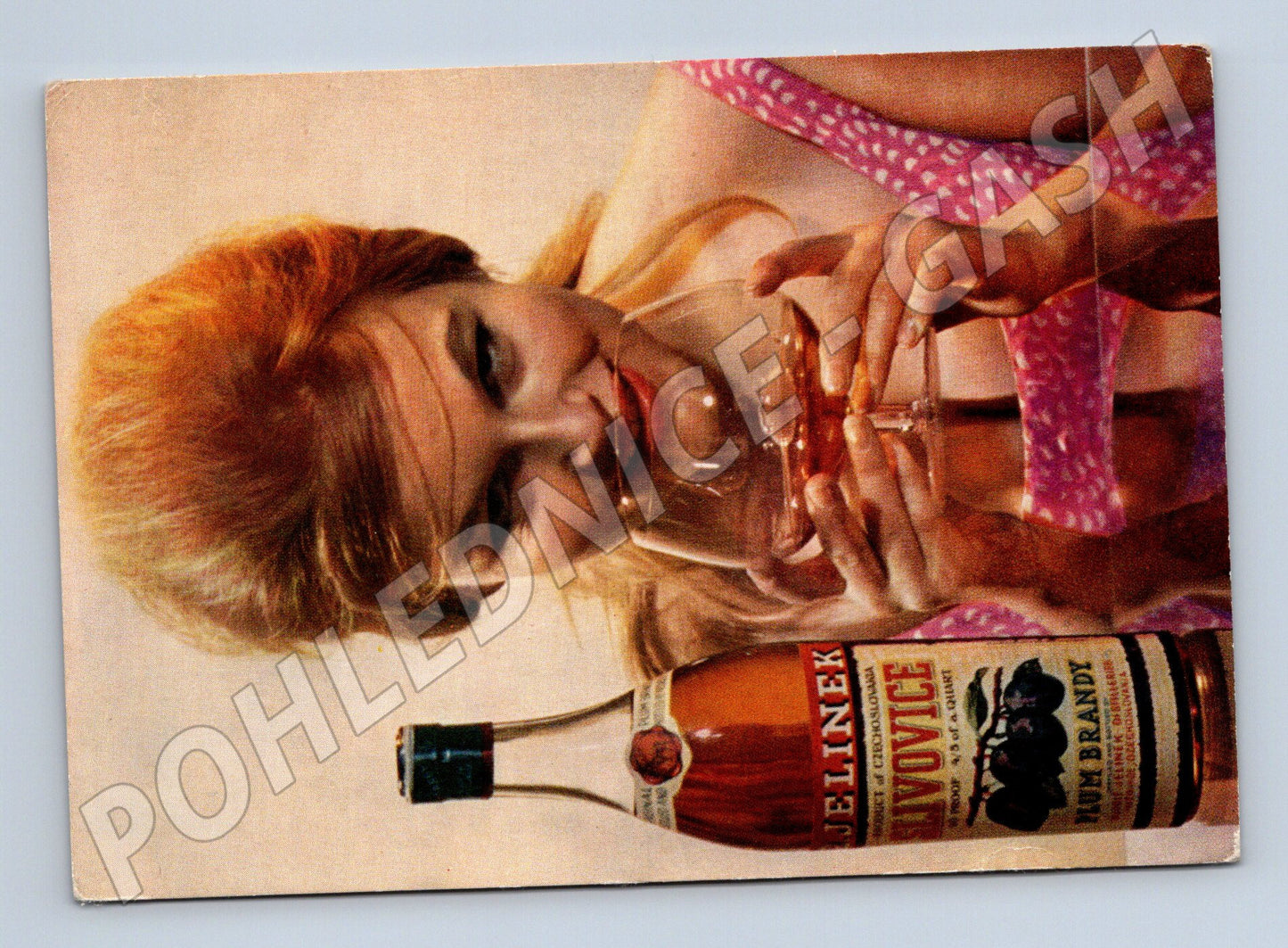 Pohlednice QSL slivovice Jelínek ČSSR (M9051)