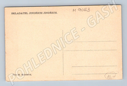 Postcard composer Jindřich Jindřich at the piano (M9063)