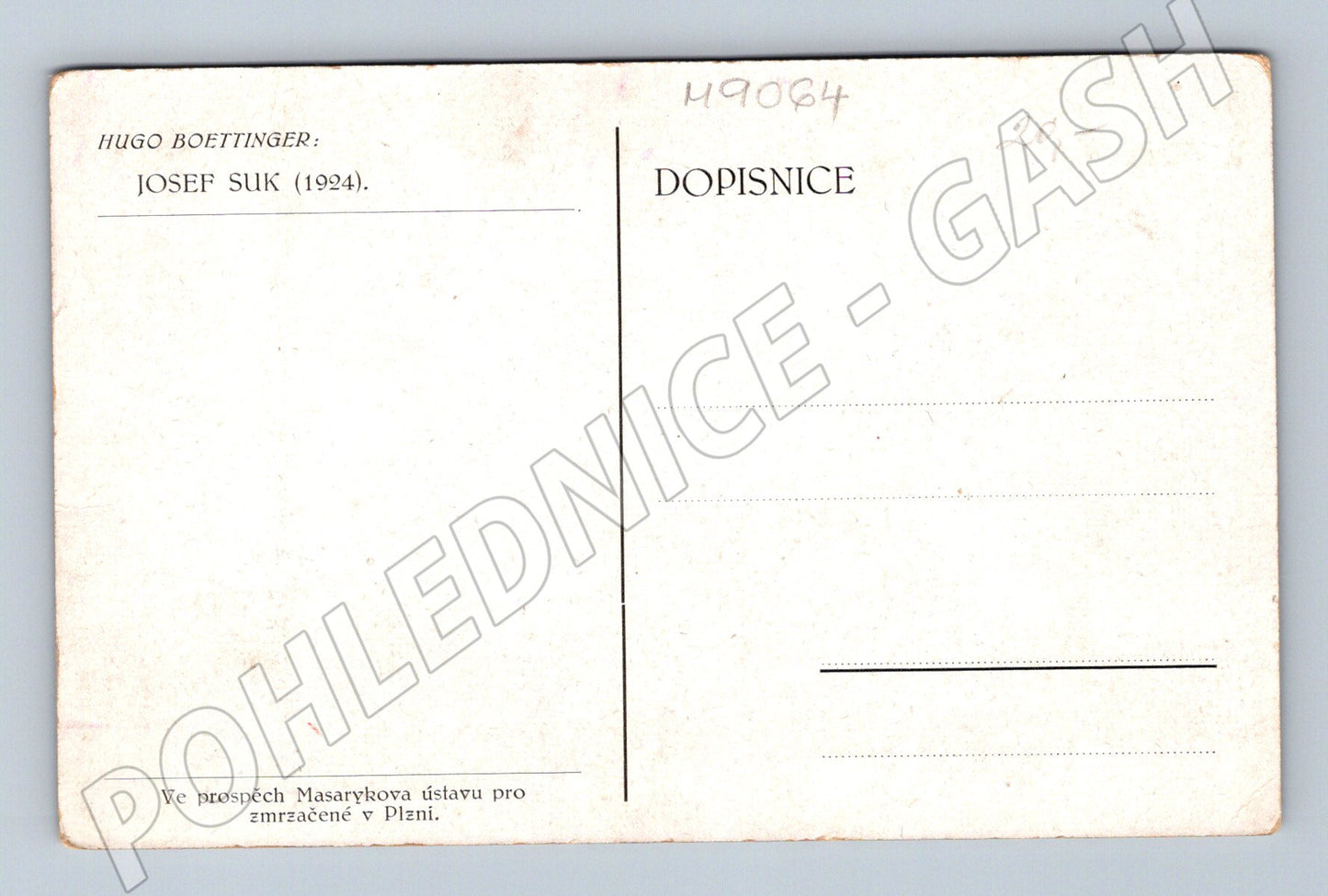 Pohlednice Josef Suk 1924 Boettinger (M9064)