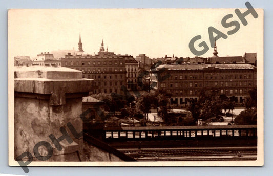Pohlednice Praha železniční trať rok 1907 (M907)