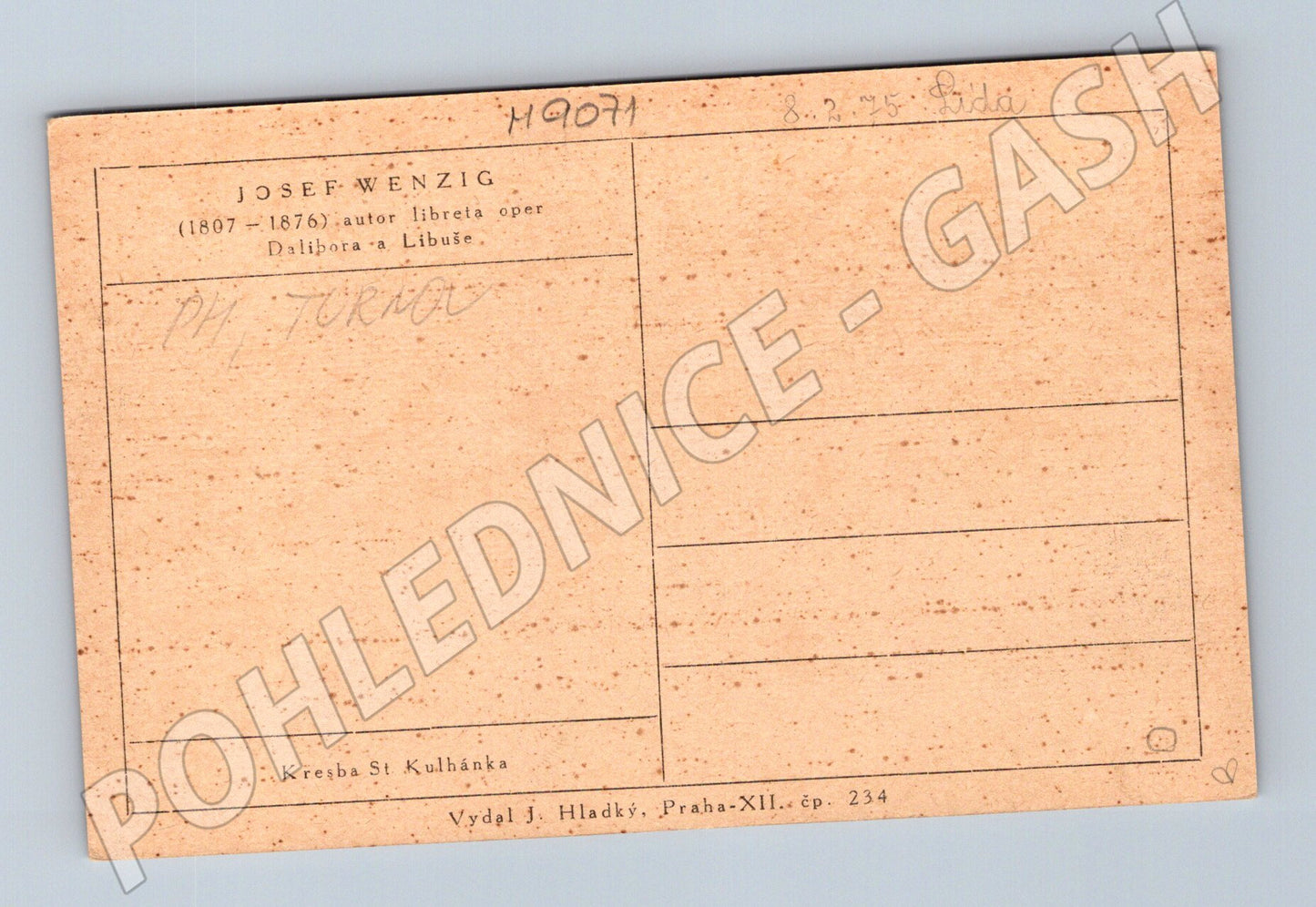 Pohlednice Josef Wenzig autor libreta (M9071)