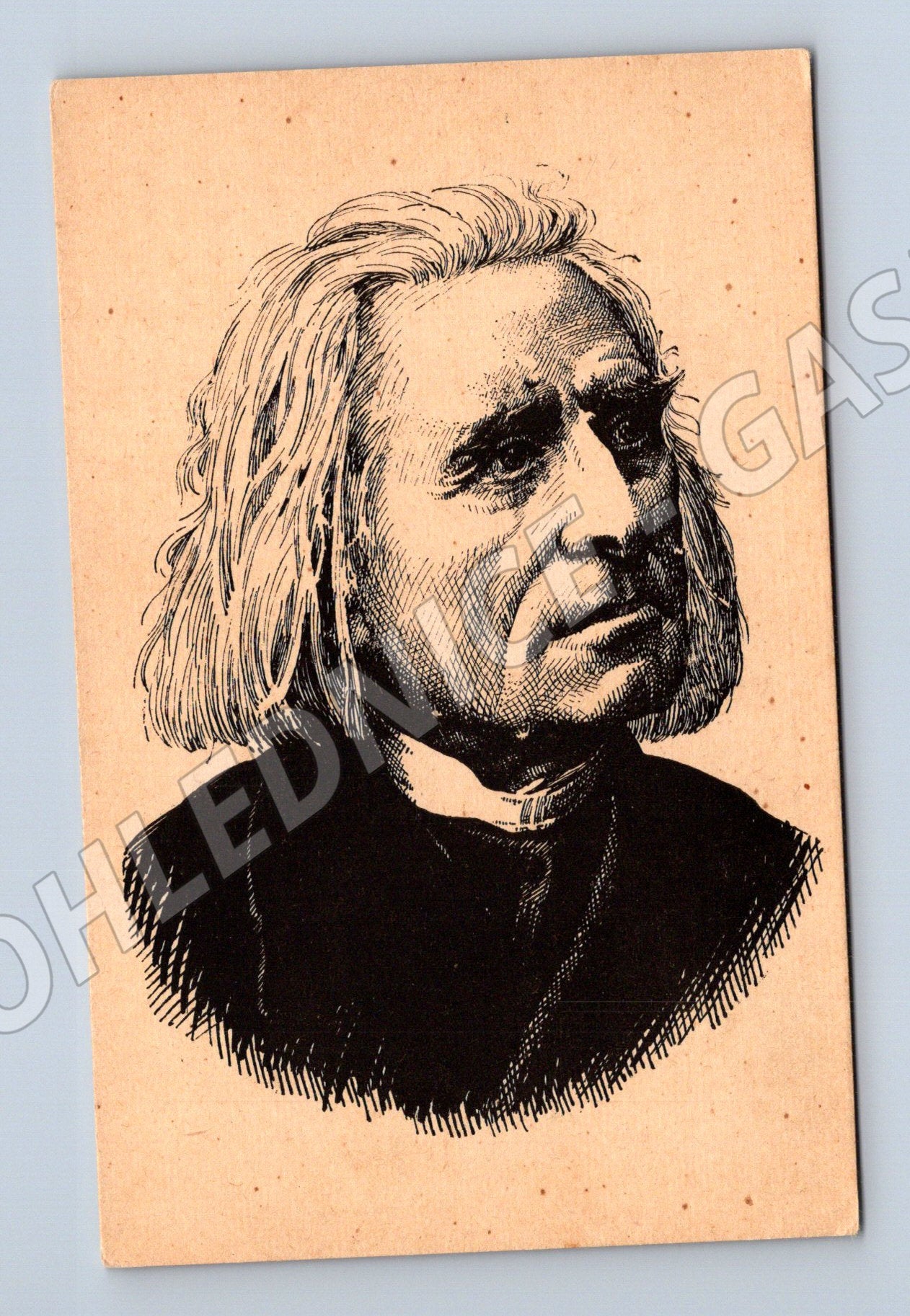 Pohlednice Franz Liszt kresba Kulhánek (M9073)