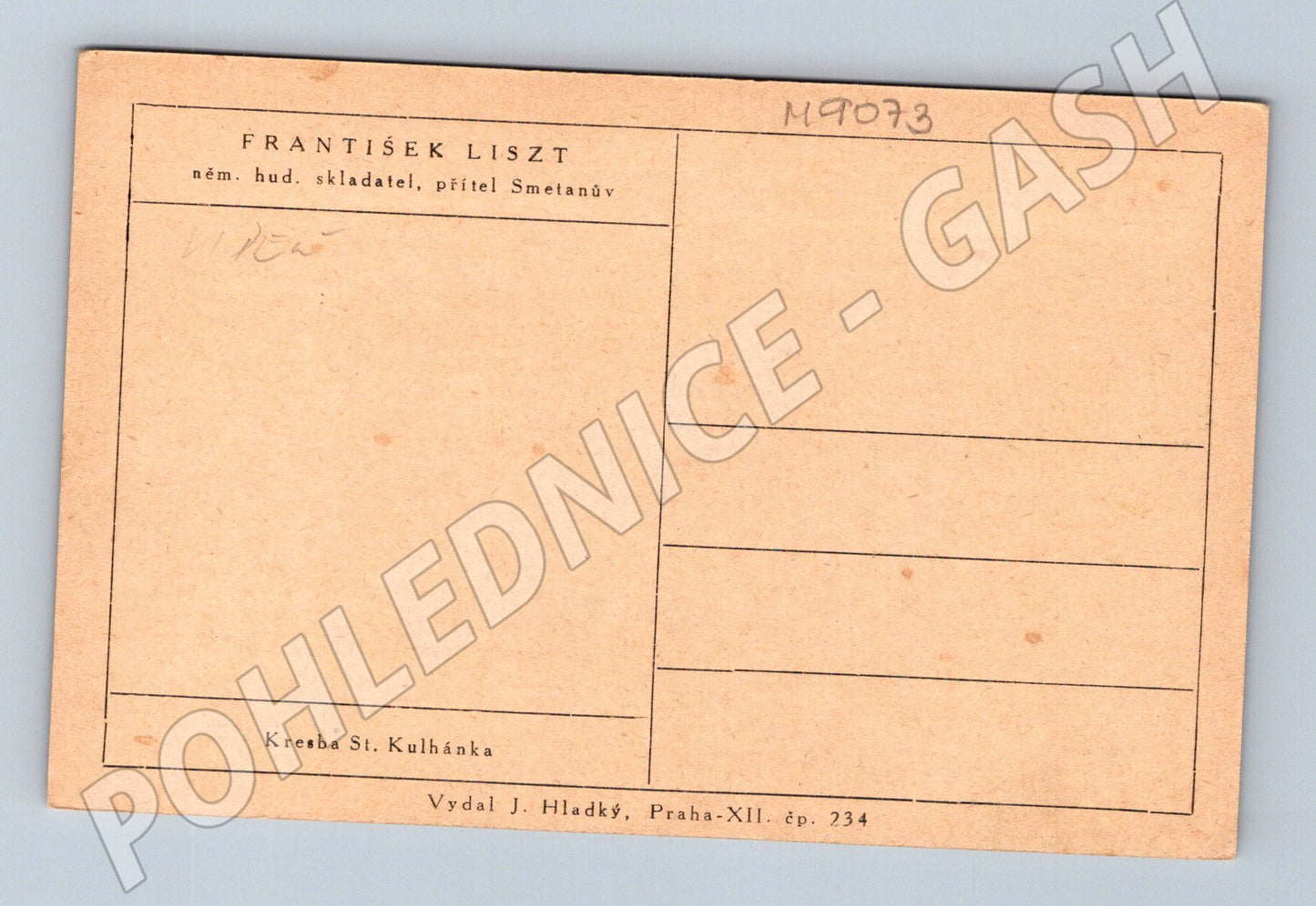 Pohlednice Franz Liszt kresba Kulhánek (M9073)