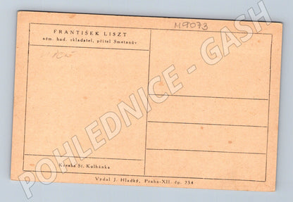 Pohlednice Franz Liszt kresba Kulhánek (M9073)