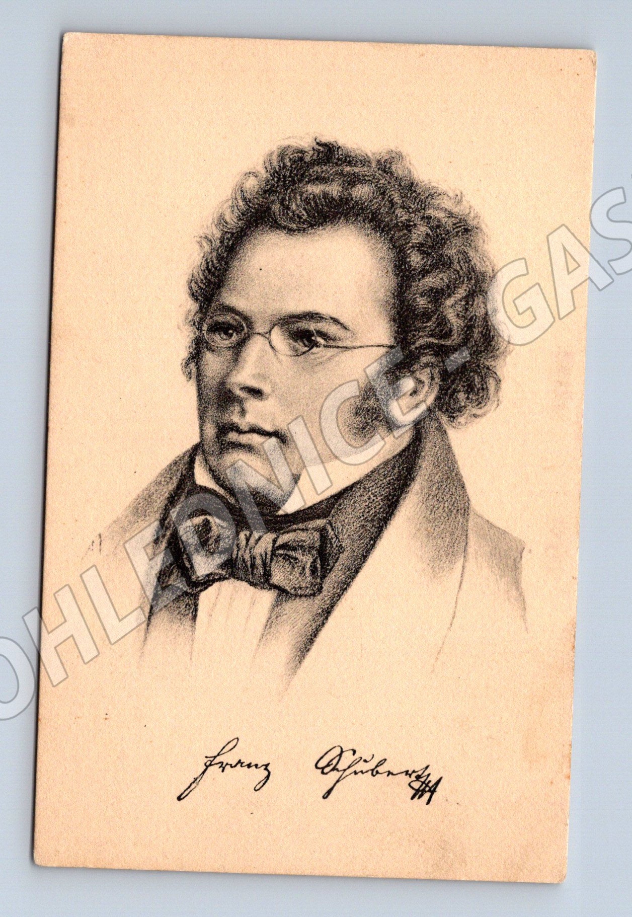 Postcard Franz Schubert portrait, unused (M9074)