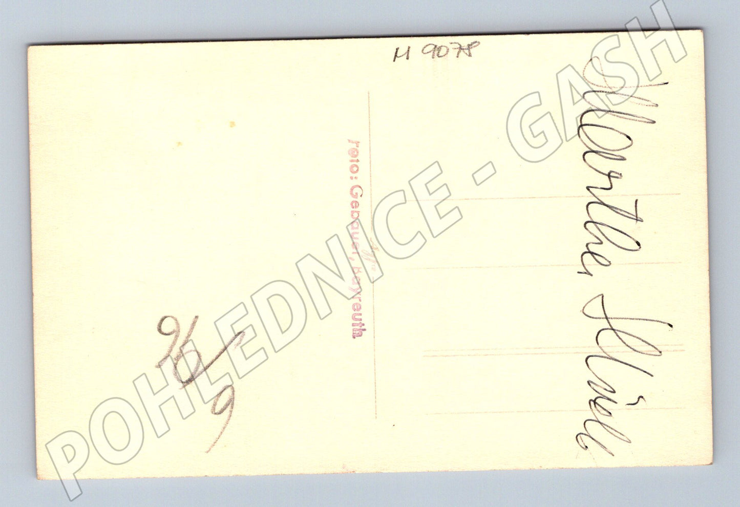 Postcard Bayreuth orchestra and conductor (M9078)