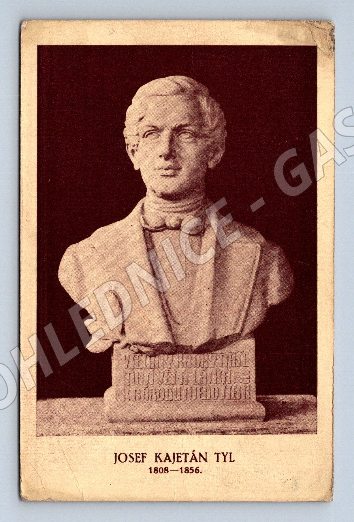 Postcard Josef Kajetán Tyl bust (M9081)