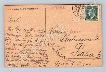 Postcard Josef Kajetán Tyl portrait stamp (M9082)