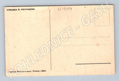 Pohlednice Antonín Dvořák Peithner portrét (M9091)