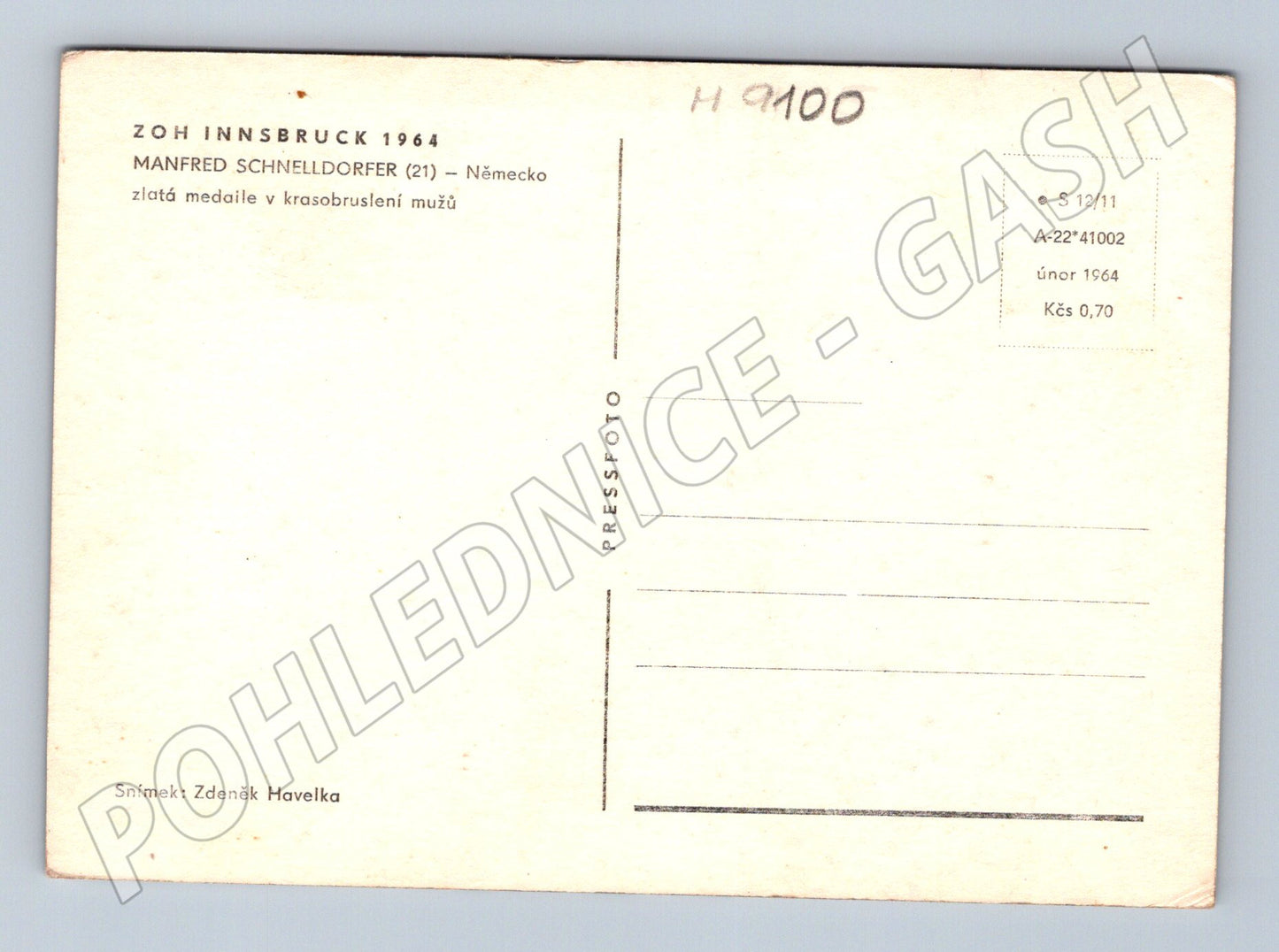 Postcard Manfred Schnelldorfer Innsbruck 1964 (M9100)